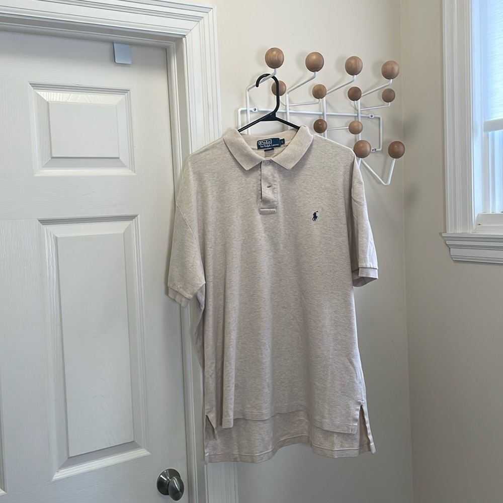 Ralph Lauren - 90s Classic Preppy Polo - Neutral Cream - L